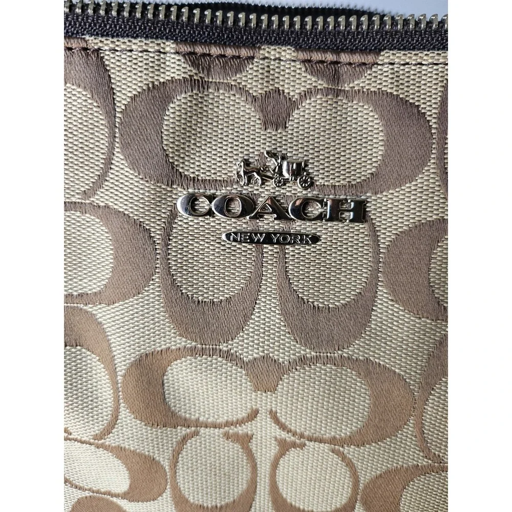 Coach Ava Tote in Signature and Leather/Brown